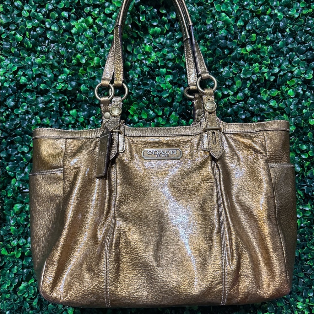 Coach Shimmering Bronze Tote Bag